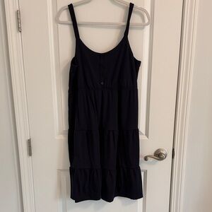 Comfortable Navy Sleeveless Dress